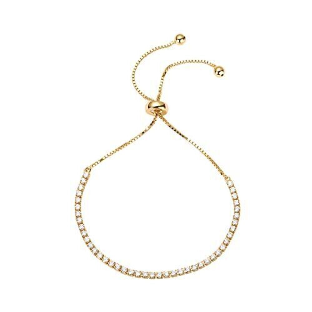 9309 18K Gold Vermeil Cubic Zirconia Classic Tennis Bracelet in Yellow Gold